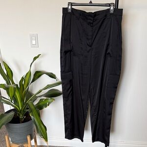 Abercrombie & Fitch Black Satin Trousers